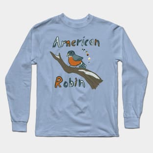 Funky American Robin Long Sleeve T-Shirt